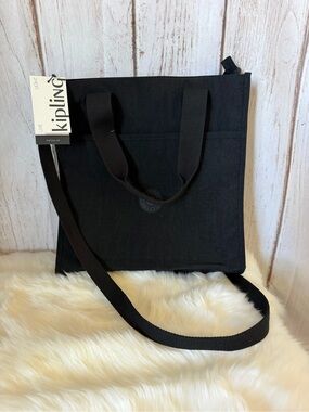 NWT Kipling Inara Small Crossbody Tote Bag Black Tonal